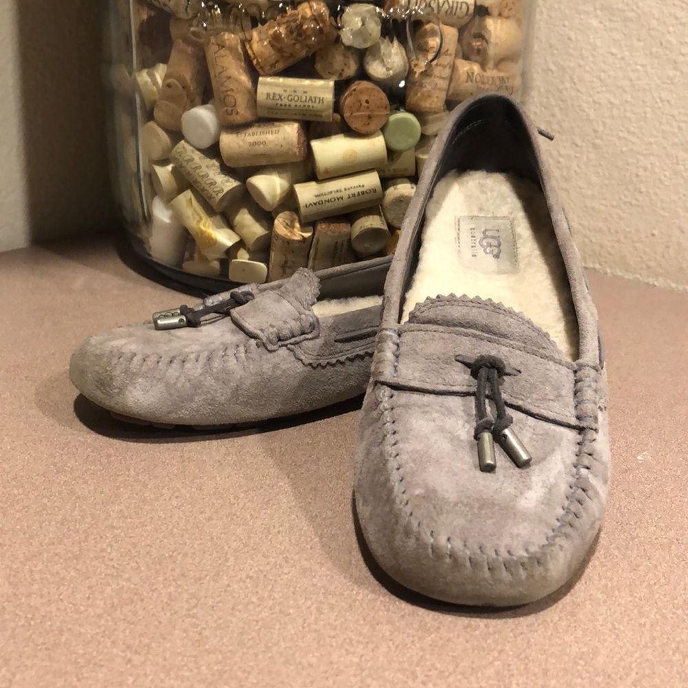 Ugg suede slip on loafers